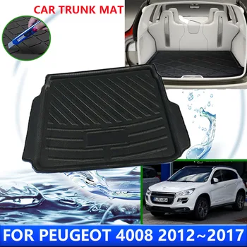 Pentru Peugeot 4008 2012~2017 2013 2014 2015 2016 Masina Portbagajul Din Spate Protector Tampoane Auto Linie Impermeabil Anti-Agățare Mat Accesorii
