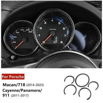 pentru Porsche Carbon Fibre Ornamente Interioare Accesorii Macan/718/Cayenne/Panamera/911 Tahometru Cadru de Bord Decor Acoperi