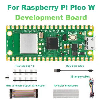 Pentru Raspberry Pi Pico W placă de Dezvoltare a Extins Jumper Kit Wireless WiFi RP2040 Microcontroler Consiliul de Dezvoltare