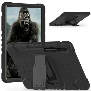 Pentru Samsung Galaxy Tab S7 Plus 2020 Fe 2021 SM-T970 SM-T730 Caz, Copii de Siguranță Armura rezistenta la Socuri PC Silicon Hibrid Stand husa pentru Tableta