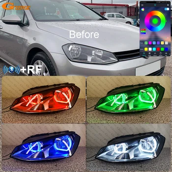 Pentru Volkswagen VW Golf 7 VII MK7 Bluetooth App Multi Color Crystal M4 DTM Stil Ultra Luminoase RGB LED Angel Eyes Kit Halo Inele