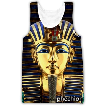 phechion Noua Moda Barbati/Femei Faraon Egiptean 3D Tipărite fără Mâneci Vesta Streetwear Libertate Sportive Topuri Rezervor A80