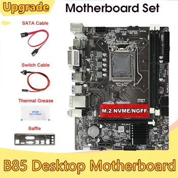 Placa de baza B85+Cablu SATA+Cablu de Switch+Diafragma+pasta Termică DDR3 M. 2 NVME DVI VGA HD Pentru 4 I7, I5 si I3 CPU