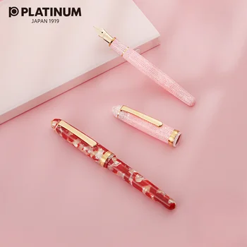 Platinum 3776 Roșu Koi Celuloid Stilou cu Peniță de Aur de 14K Artizan Stil Japonez Premium Cadou de papetărie JP(de Origine) pene