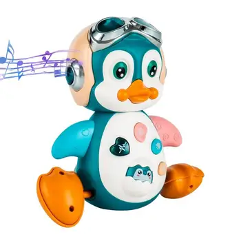 Plin De Jucării În Mișcare Pinguin Jucarii Pentru Copii De Învățământ Preșcolar Dezvoltarea Jucărie Cu Lumină Și Muzică De Dans Și Cântând