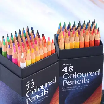 Portabil Incepatori Colord Creion Set 72PCS/Pachet De Cărți de Colorat DIY Graffiti