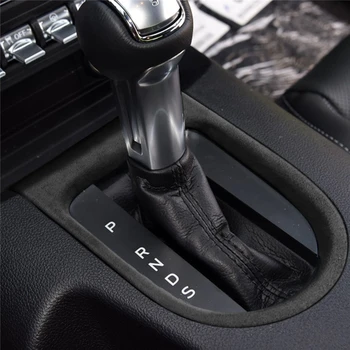 Potrivit pentru Ford Mustang 2015-2023 piele de Căprioară Auto Gear Shift Panou Capac Decorativ Ornamental de Interior Accesorii Auto