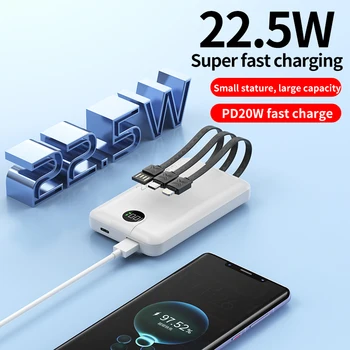 Power Bank 10000mah Display Digital 22.5 W Încărcare Rapidă Powerbank Vine Cu TIP C cablu Pentru iPhone