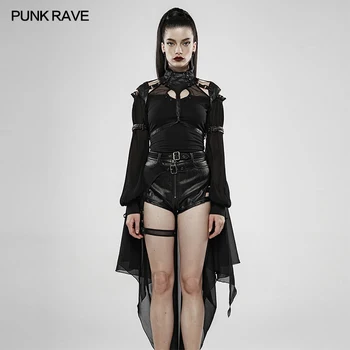 PUNK RAVE Femei in stil Gotic Întuneric de Noapte Cavaler de Metale Grele Bat în formă de Mantie Catarama Homar Poate Fi Îndepărtat Club Cosplay Pelerină Lungă