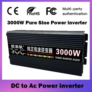 Pur Sinusoidală forma de Undă Universală Invertor DC 12V24V La 220V Ecran LCD Inverter 1600W/2600W/3000W PowerConverter 50HZ