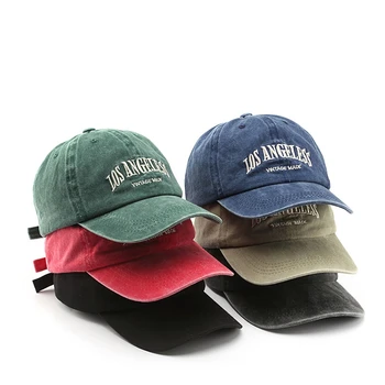 Retro Spălat Bumbac Șapcă de Baseball pentru Bărbați și Femei de Moda Broderie Pălărie de Bumbac Moale de Sus Capace Casual Retro Snapback Pălării Unisex