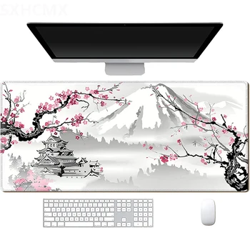 Sakura Floare de Cires Japonez Mouse Pad Gaming XL Noi Acasa HD Mousepad XXL pad tastatură Non-Alunecare de Birou Covor Laptop Soareci Pad