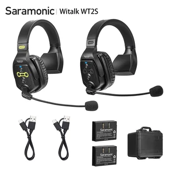 Saramonic WiTalk WT2S Full-Duplex cu Cască fără Fir Sistem de Marin Barca Interfon Duplex Căști Antrenori Microfon
