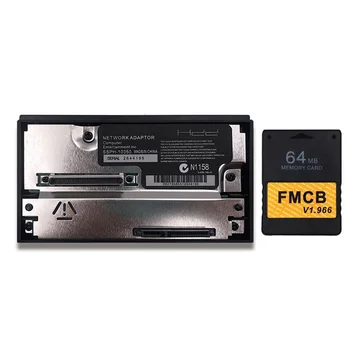 Sata Adaptor de Rețea + FMCB Free McBoot V1.966 Card de Memorie pentru Sony Playstation 2 PS2 Consola de Joc de Rețea