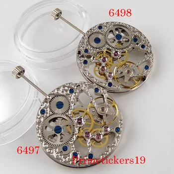 Schelet Complet 17 Jewels Mecanic 6497 6498 Parte Winding Manual Din Otel Inoxidabil Ceas De Înlocuire