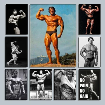 Schwarzenegger Culturism Citat Inspirational Poster de Film de Artă Panza Pictura HD Imprimare Imagini pentru Camera de zi Sala de Decor Acasă
