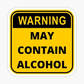 Semn de avertizare Poate Conține Alcool 5PCS Masina Autocolante de Desene animate Decoratiuni Fereastră Frigider Autocolante Sticle de Apă Drăguț Depozitare