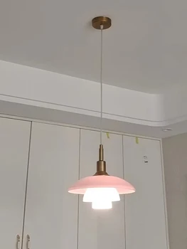 Sticla roz crema de vânt epocă PH3 candelabru daneză ins fata de designer de dormitor noptieră restaurant bar