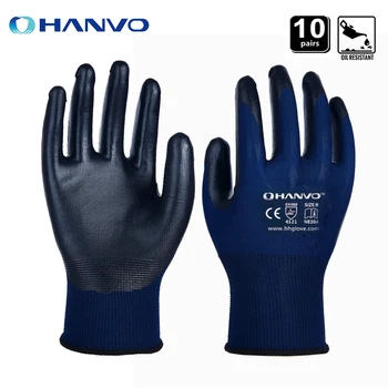 Super portabil Fabrica Direct de Munca Mănuși din Nitril de siguranță a materialului de protecție mănuși de 10 perechi / lot standard European