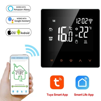 Szaoju Tuya WiFi Inteligent Termostat Electric de Încălzire prin Pardoseală cu Apă/Gaz Cazan Temperatura Controler de la Distanță pentru Alexa de Start Google