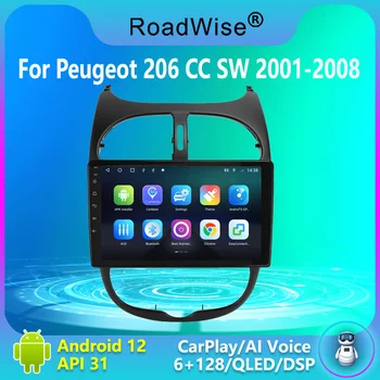 Telephoto cu 8+256 Android 12 Radio Auto Pentru Peugeot 206 206CC 206SW 2001 - 2008 Multimedia Carplay 4G Wifi GPS DVD 2 DIN Autoradio