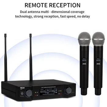 TKL 2 Canal Sistem de Microfon Wireless UHF Dual Portabile Dinamic Karaoke pentru Etapa Biserica Petrecere Școală PA Difuzor Întâlnire