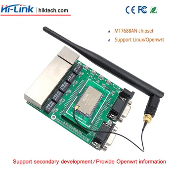 Transport gratuit nomu hlk-7688A test de bord SPI wireless MT7688AN cip ethernet Linux openwrt UART inteligent modul WIFI