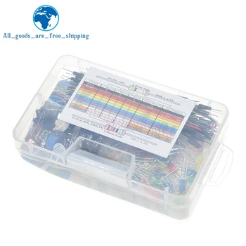 TZT Starter Kit pentru arduino Rezistor /LED / Condensator / Cabluri de legătură / Breadboard rezistor Kit cu Cutie de vânzare cu Amănuntul