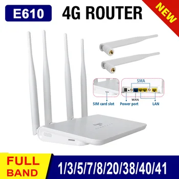 UE Plug SMA Antene 300Mbps Rețele Wireless Cartelă Sim Router 4G, wi-fi Hotspot, Port Rj45 Pentru Calculatoare de Birou E610
