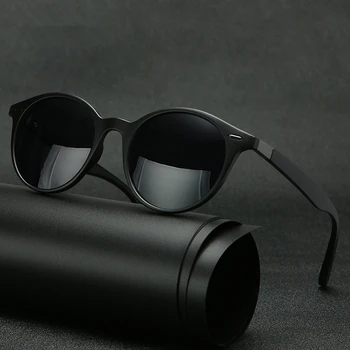 Unisex Retro Nit Polarizat ochelari de Soare Moda Cadru Oval Ochelari de Soare Pentru Barbati Femei Conducere Umbra Ochelari de Gafas De Sol UV400