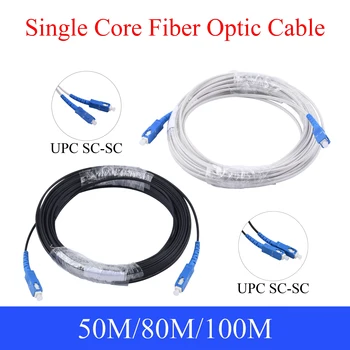 UPC SC SC Fibra Optica Cablu de Extensie Single-Core Singur Modul Simplex Piscină Interioară Patch Cord 50M/80 M/100M Fir
