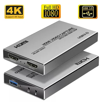 USB 4K 60Hz Compatibil HDMI Card de Captura Video 1080P pentru Înregistrare Joc Placa de Live Streaming Cutie USB 3.0 Grabber pentru PS4 Camera