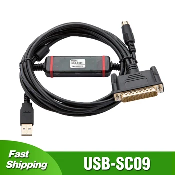 USB-SC09 pentru Mitsubishi FX0 FX0S FX1S FX0N FX1N FX2N UN FX/O Serie Programare PLC Cablu Descărcați Linie Port RS232