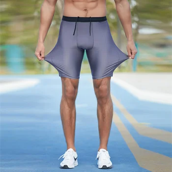 Vara Primavara Barbati Lucios Fitness Plus Dimensiune Pantaloni Scurți De Sport Buzunare Skinny Antrenament Strâns Jogging Bottoms Pantaloni