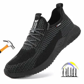 vara respirabil siguranță pantofi pentru bărbați de protectie adidași anti puncție pantofi de Lucru cu oțel picior anti-alunecare cizme de lucru