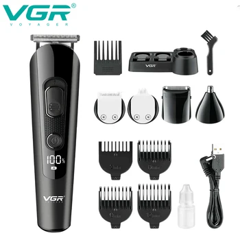 VGR Beard Trimmer Profesional de Tuns Aparat Reincarcabil de Tuns fără Fir Grooming Kit Electric Zero Lamă de Tăiere V-175