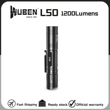 WUBEN L50 1200Lumens USB Rachargeable LED-uri Lanterna Cu Baterie 18650 Impermeabil Spootlight Felinar Camping
