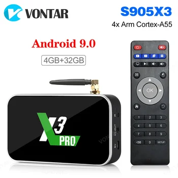 X3 Pro 4GB DDR4 32GB CUTIE TV Android 9.0 Amlogic S905X3 TVBox X3 Plus 64GB Set Top Box WiFi 1000M BT Player X3 Cub 2GB16G