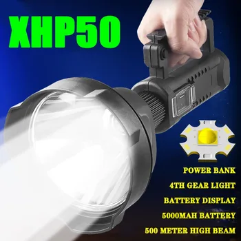 XHP50/P70 de Mare Putere Lanterna LED-uri Super-Luminoase Monta Suportul de Proiector Portabil Impermeabil în aer liber Vânătoare Lampa Camping