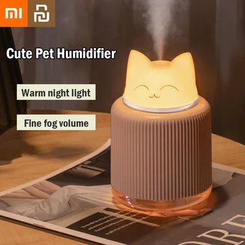 Xiaomi Youpin Cat Nightlamp 300ml Electric Umidificator de Aer, de Ulei Difuzor Ceață Rece Pulverizator Cu Colorat Lumina de Noapte de uz Casnic Masina