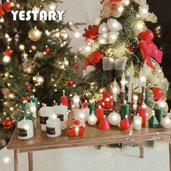 YESTARY BJD Papusi Accesorii Lumânări de Crăciun 11pcs Set De 1/6 Blythe Ob11 casă de Păpuși în Miniatură Decoratiuni Jucarie in Miniatura Element