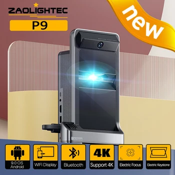 ZAOLIGHTEC P9 3D Smart Scurt Arunca Proiector pentru Home Theater 1000 ANSI Lumeni DLP Ultra HD cu Laser Proiectoare 4K
