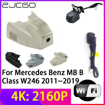 ZJCGO 4K 2160P Dash Cam DVR Auto Camera 2 Lentile Recorder Wifi Viziune de Noapte pentru Mercedes Benz MB B Class W246 2011~2019