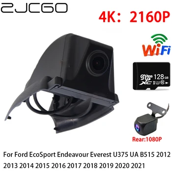 ZJCGO 4K Masina DVR Bord Cam Wifi Camera din Față Spate 2 Lentile 24h pentru Ford EcoSport Eforturi Everest U375 UA B515 2012 2013 2014 2015