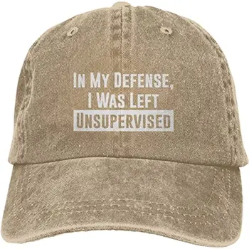 În Apărarea Mea am Fost Lăsat Nesupravegheat pălărie Amuzant Trucker Hat Distractiv Snapback Naturale O Mărime Patru Sezoane Unisex