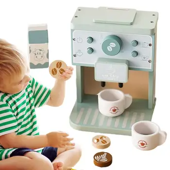 Bucatarie Din Lemn Jucarii Rafinat Mașină De Cafea Jucarii Educative Jucarii Toddler Juca Accesorii De Bucătărie Pretinde Set De Educație Timpurie